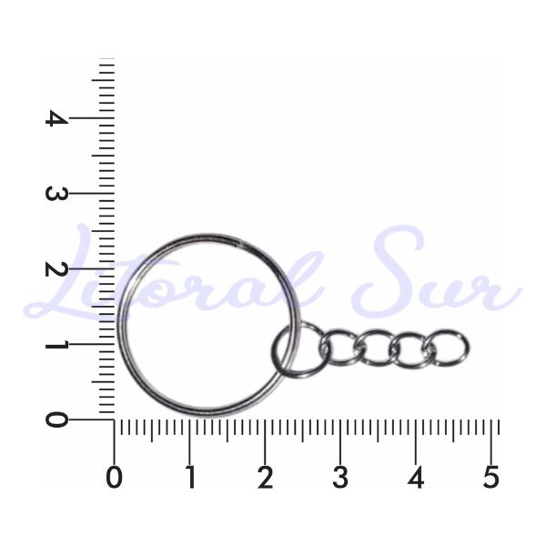 Llavero Argolla Sin Fin Con Cadena x 500 Unidades